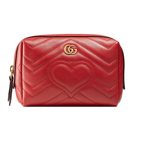 red gucci makeup bag|Gucci small cosmetic bag.